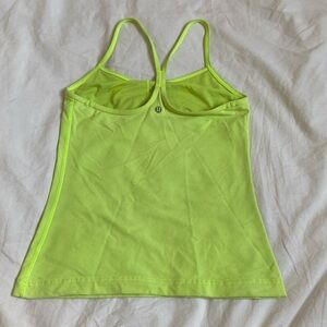 Lululemon Lime Green Power Y Tank Size 6 - Shortened